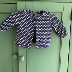 Polka dot quilted sweater